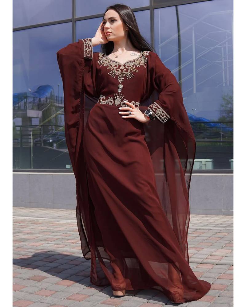 SALE New Moroccan Dubai Kaftans Farasha Abaya Dress Very Fancy Long Gown 